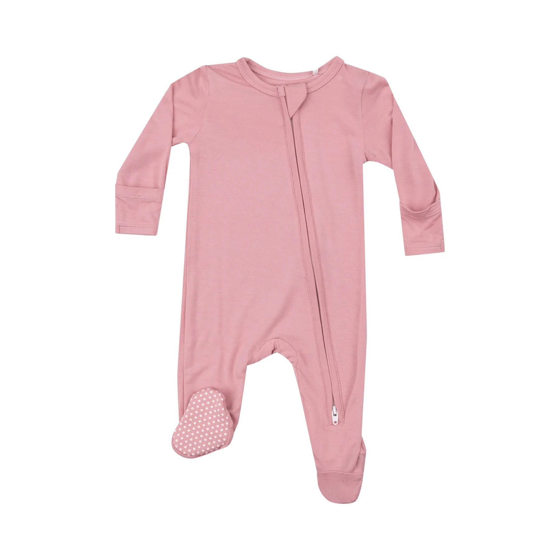 2-Way Zipper Footie - Solid Bridal Rose by Angel Dear