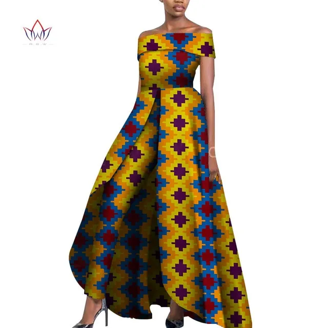 African Design Off Shoulder Elegant Jumpsuit