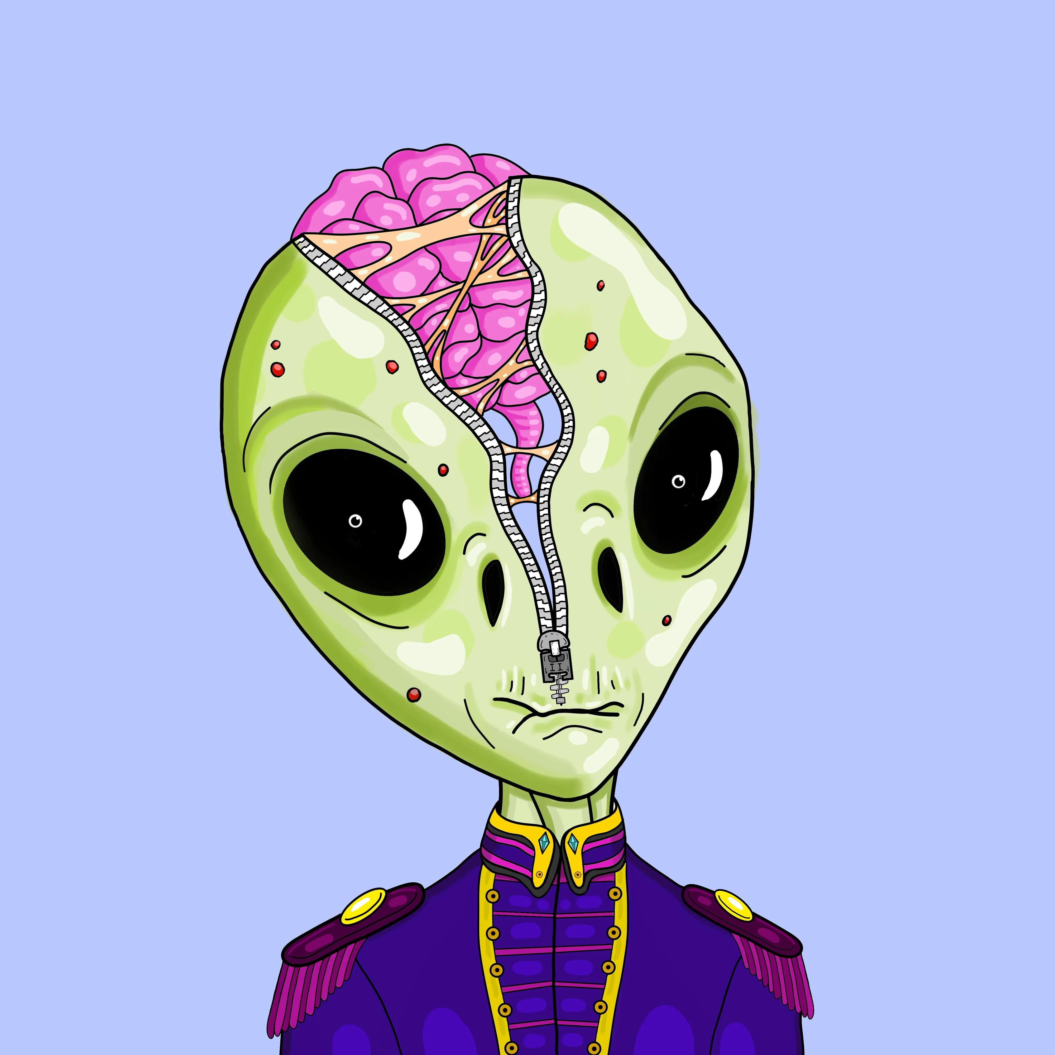 Alien #0008 by inkink Shivadelic  - T-Shirt