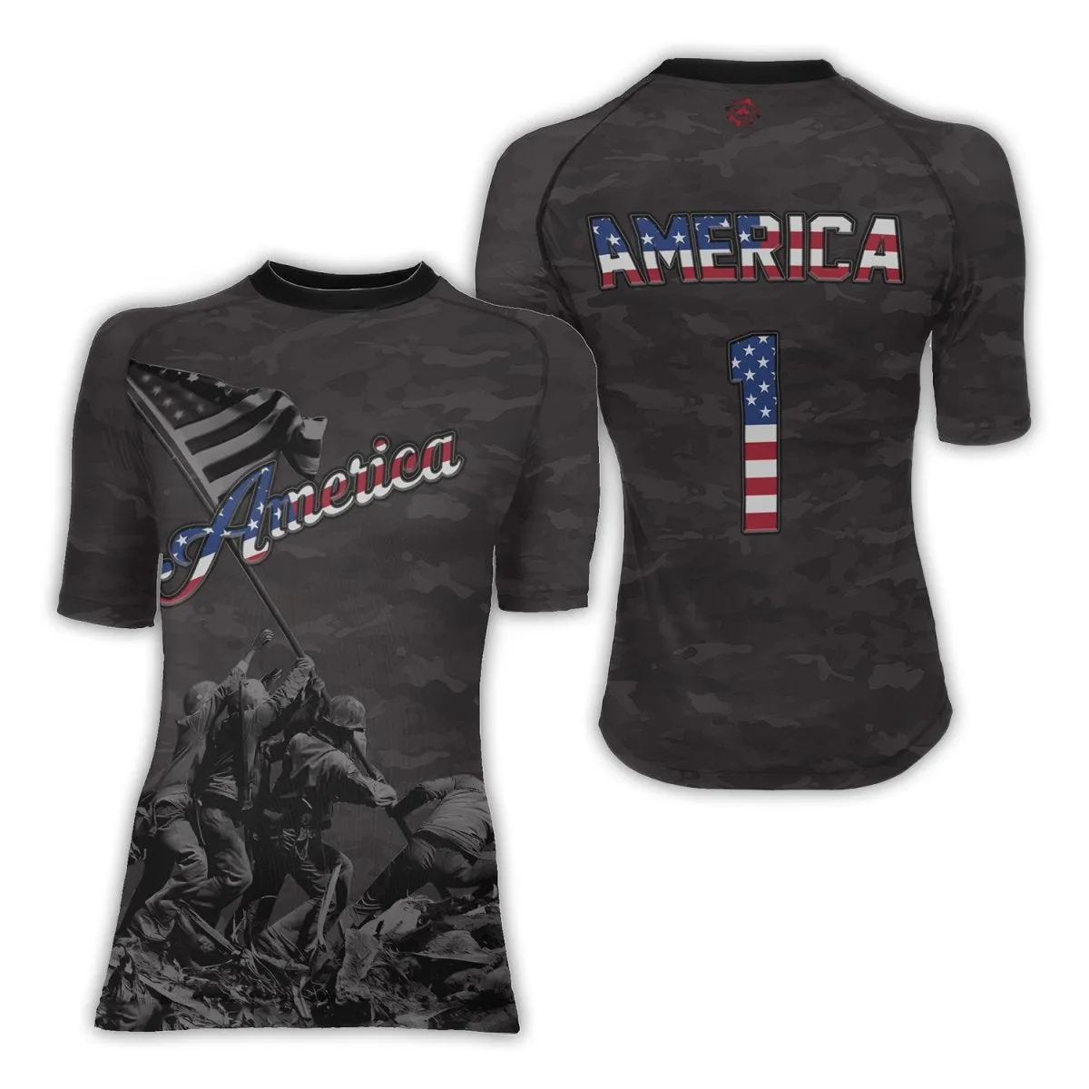 American Independence Day Women's Short Sleeve Rash Guard