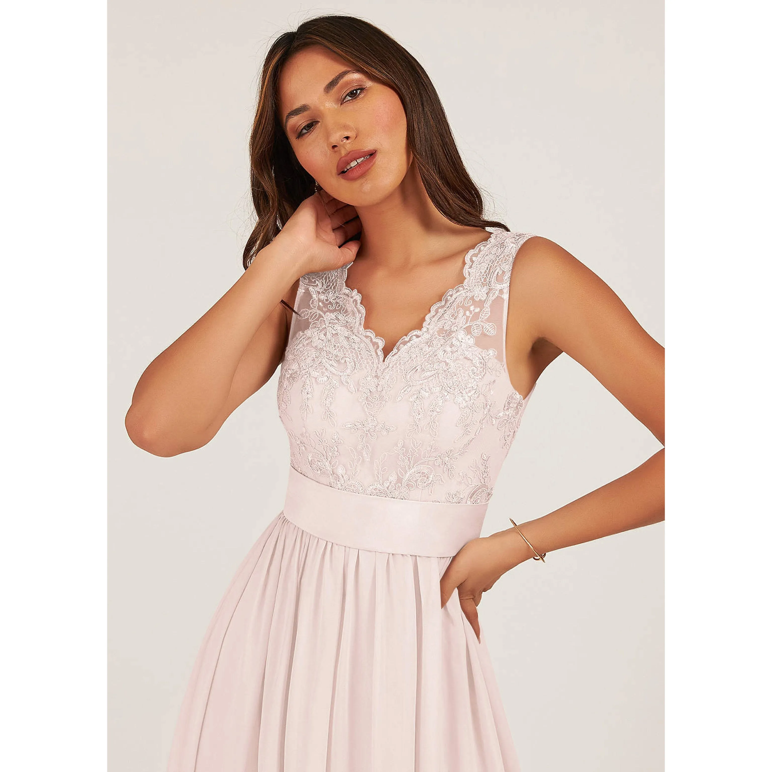 Azazie pale pink dress, size 24