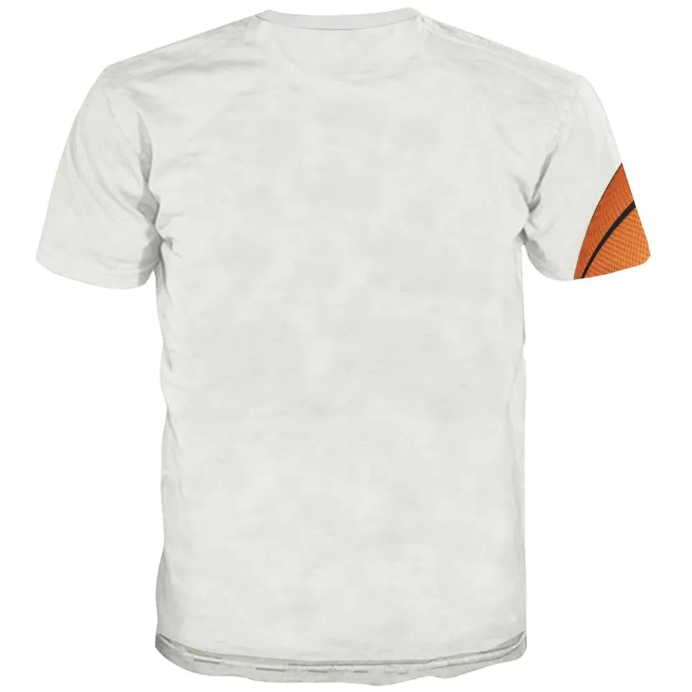 Basketball T-shirt Men Night View T shirts Funny Galaxy Tshirts Cool City Tshirt Printed