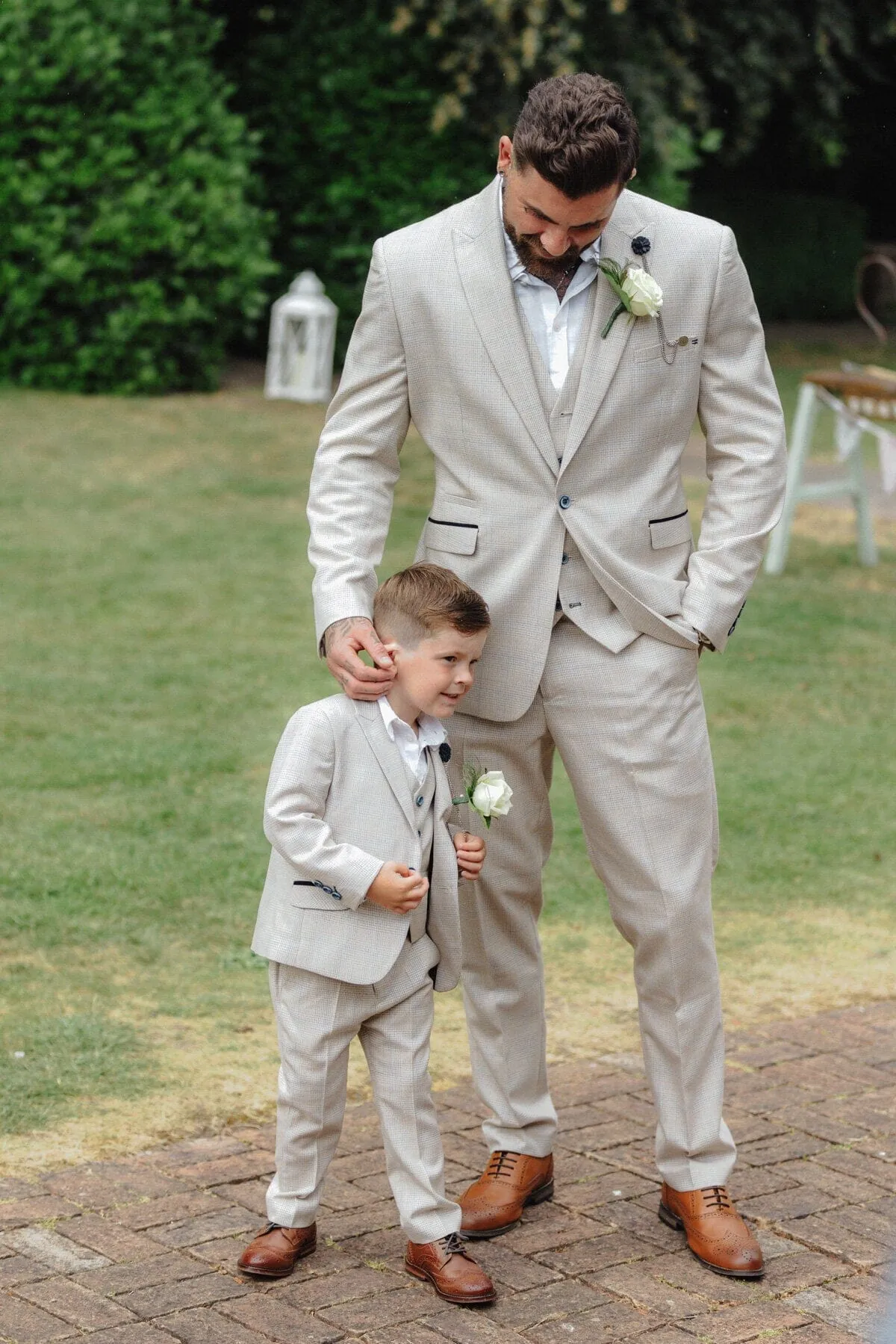 Caridi Beige 3 Piece Suit