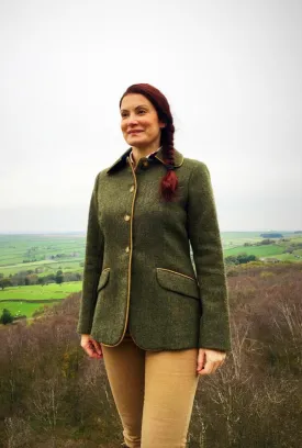 Caz Long Checked Lambs Wool Jacket