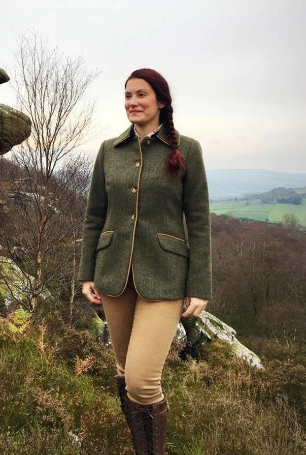 Caz Long Checked Lambs Wool Jacket