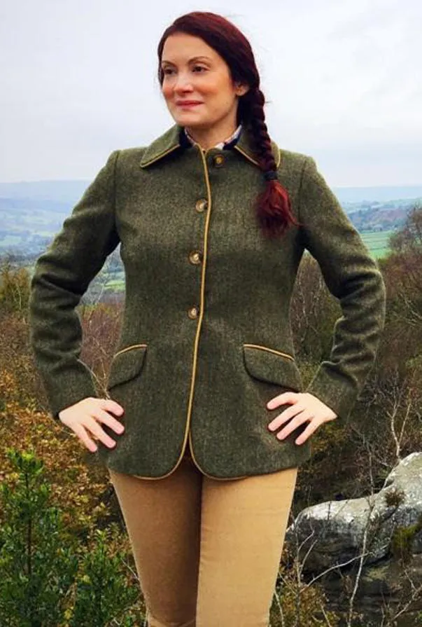 Caz Long Checked Lambs Wool Jacket