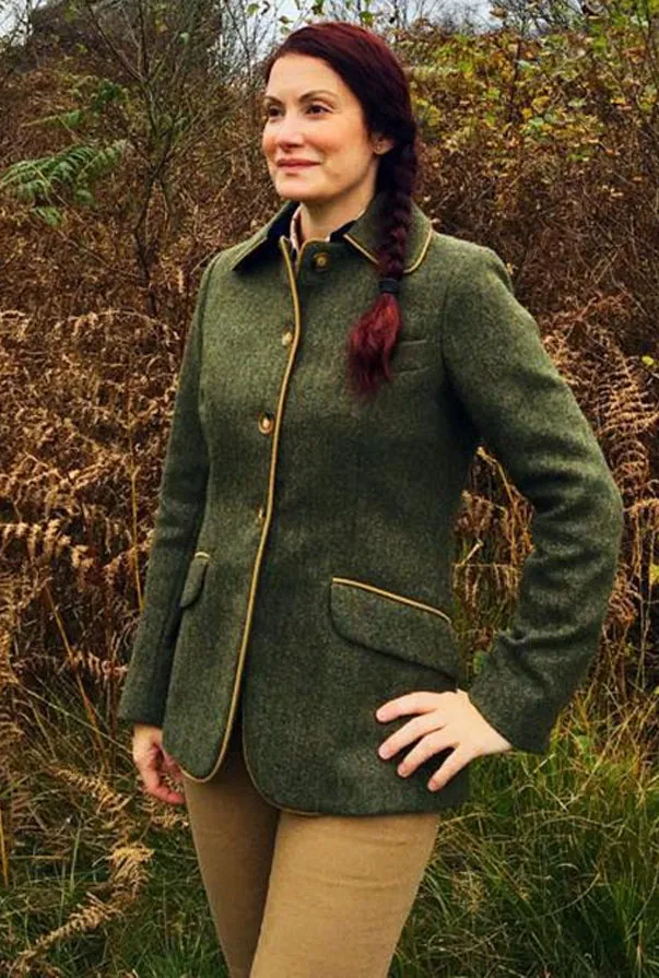 Caz Long Checked Lambs Wool Jacket