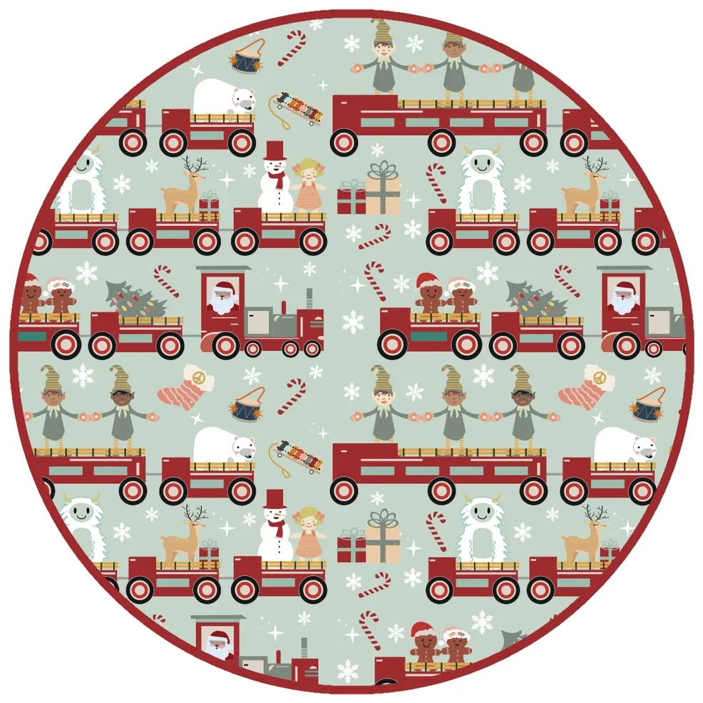 Christmas Train Bamboo Convertible Romper PJ