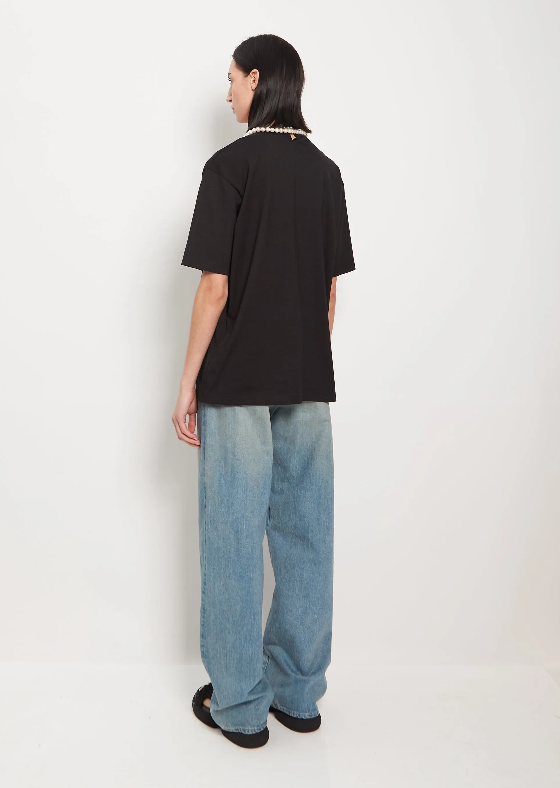 Cotton Pearl Necklace Tee