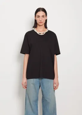 Cotton Pearl Necklace Tee