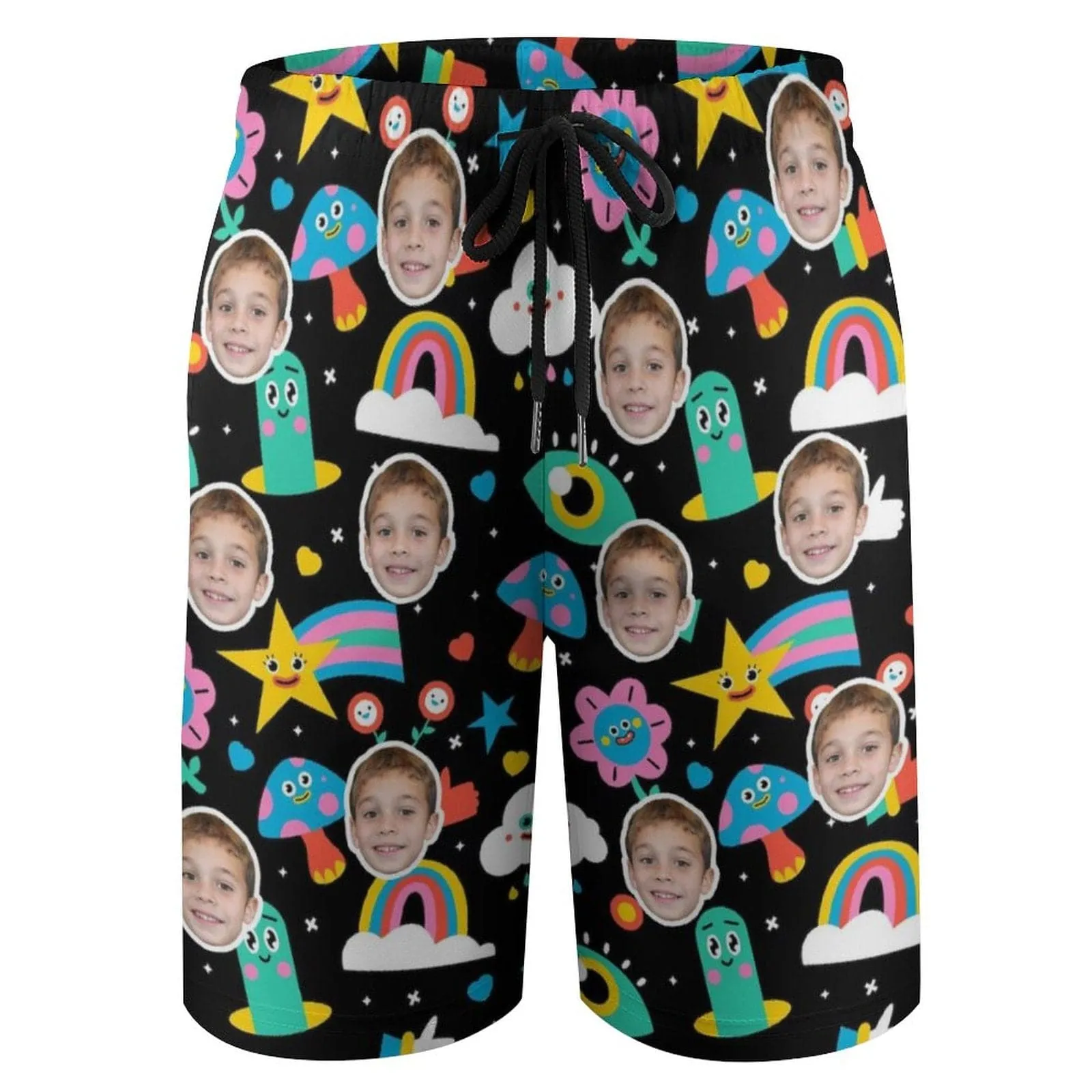 Custom Face Cartoon Figures Theme Teen Beach Shorts