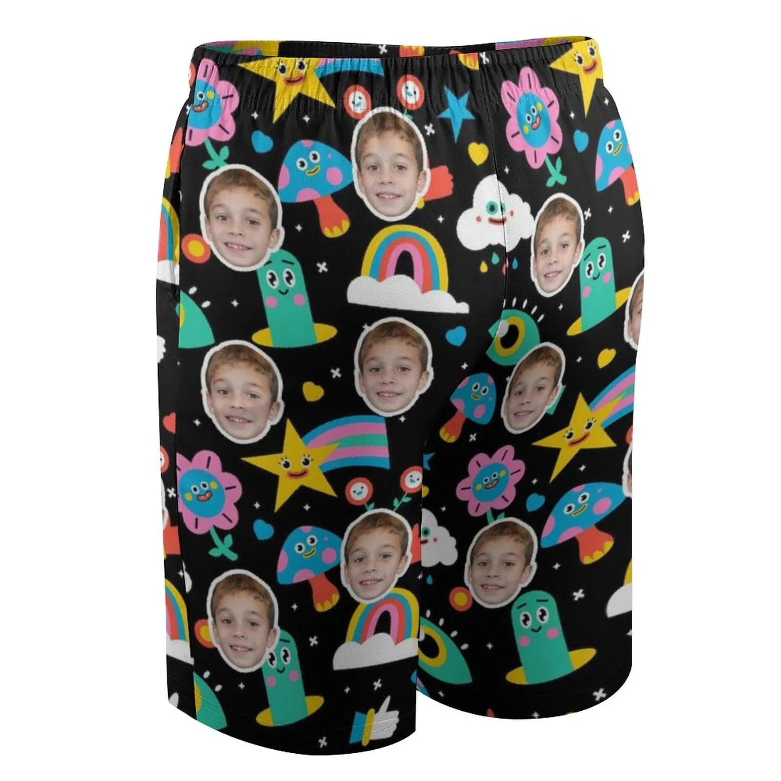 Custom Face Cartoon Figures Theme Teen Beach Shorts
