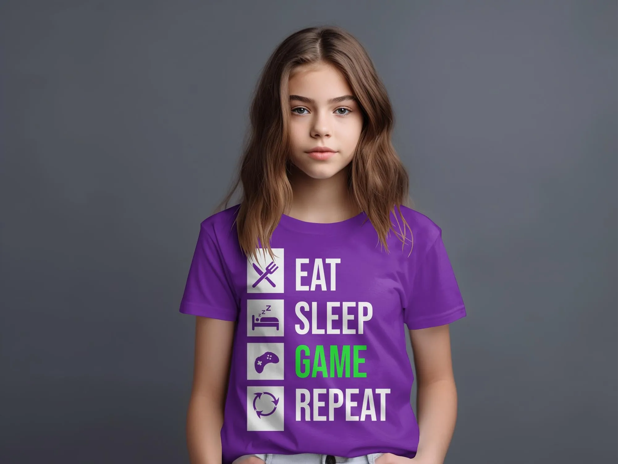 Eat Sleep Game Repeat Gamer T-Shirt