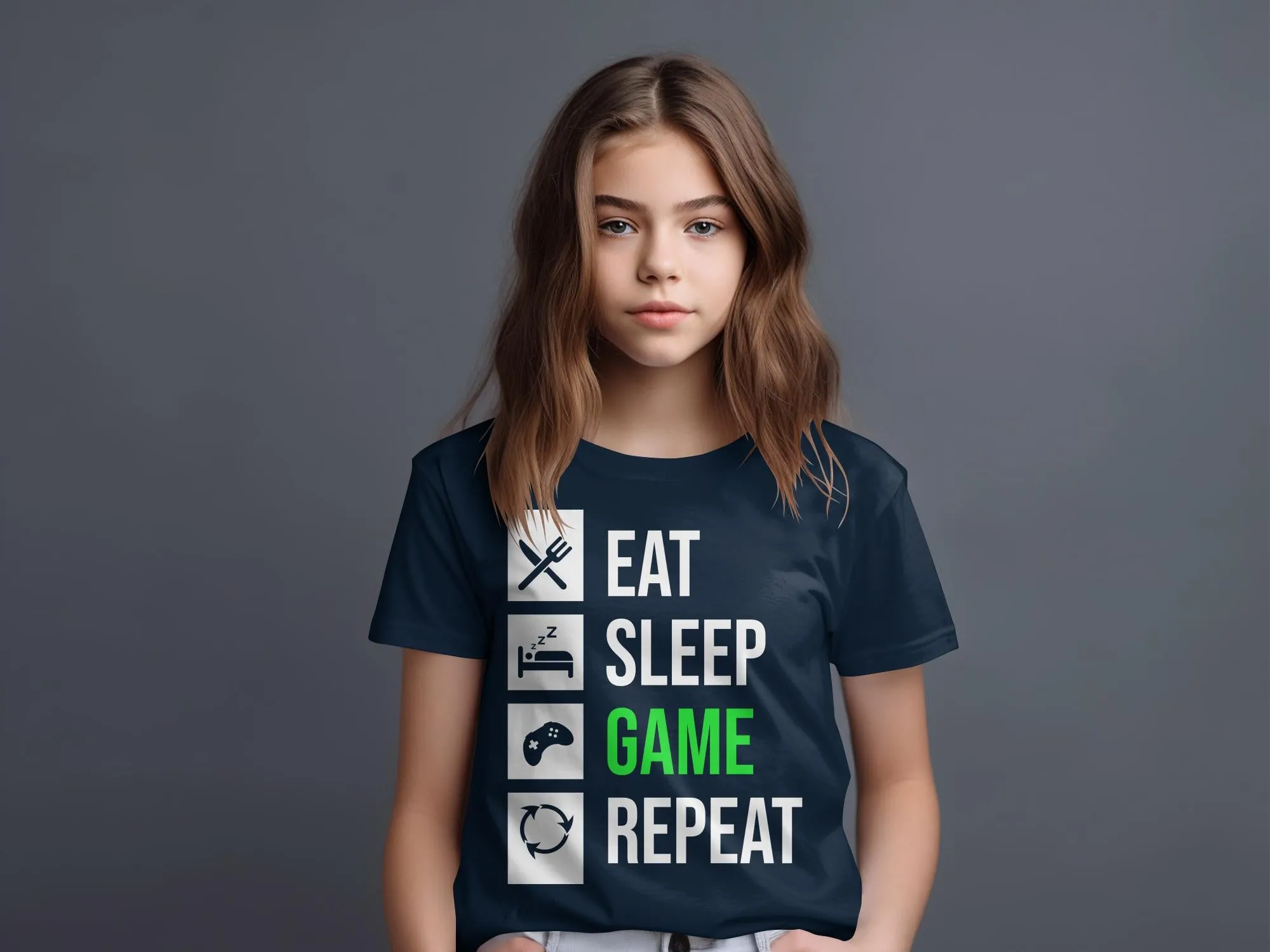 Eat Sleep Game Repeat Gamer T-Shirt