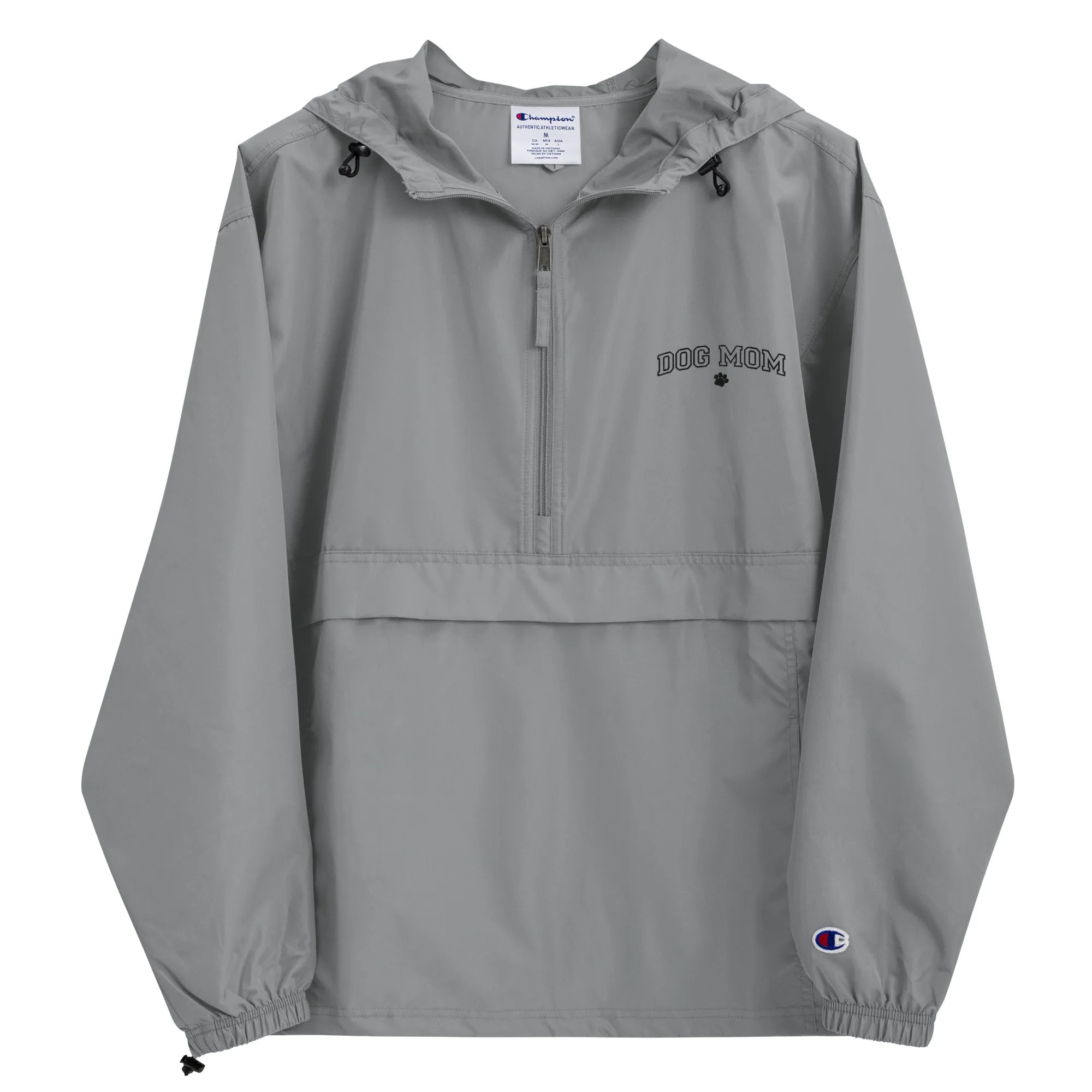 Embroidered Dog Mom Champion Packable Jacket