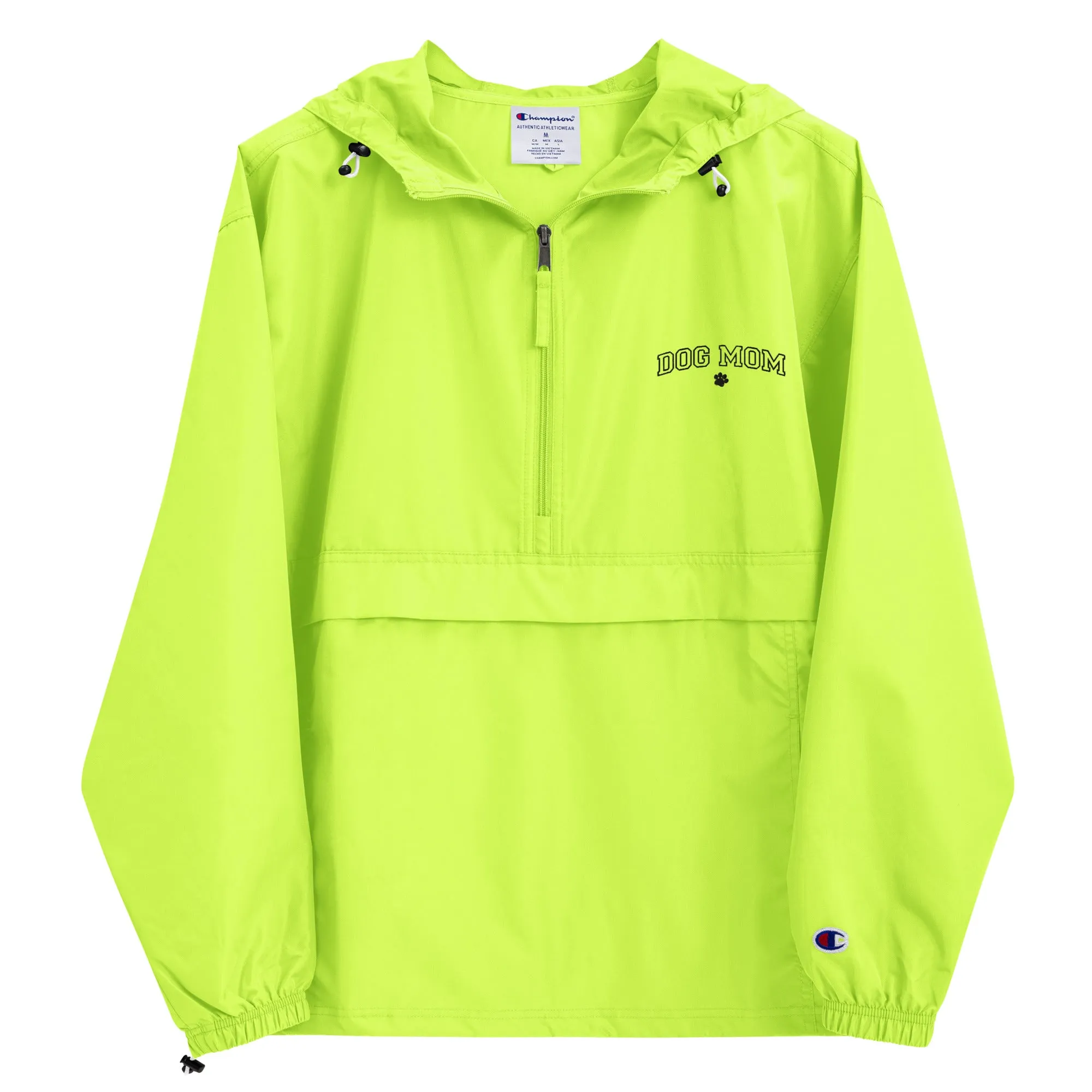 Embroidered Dog Mom Champion Packable Jacket