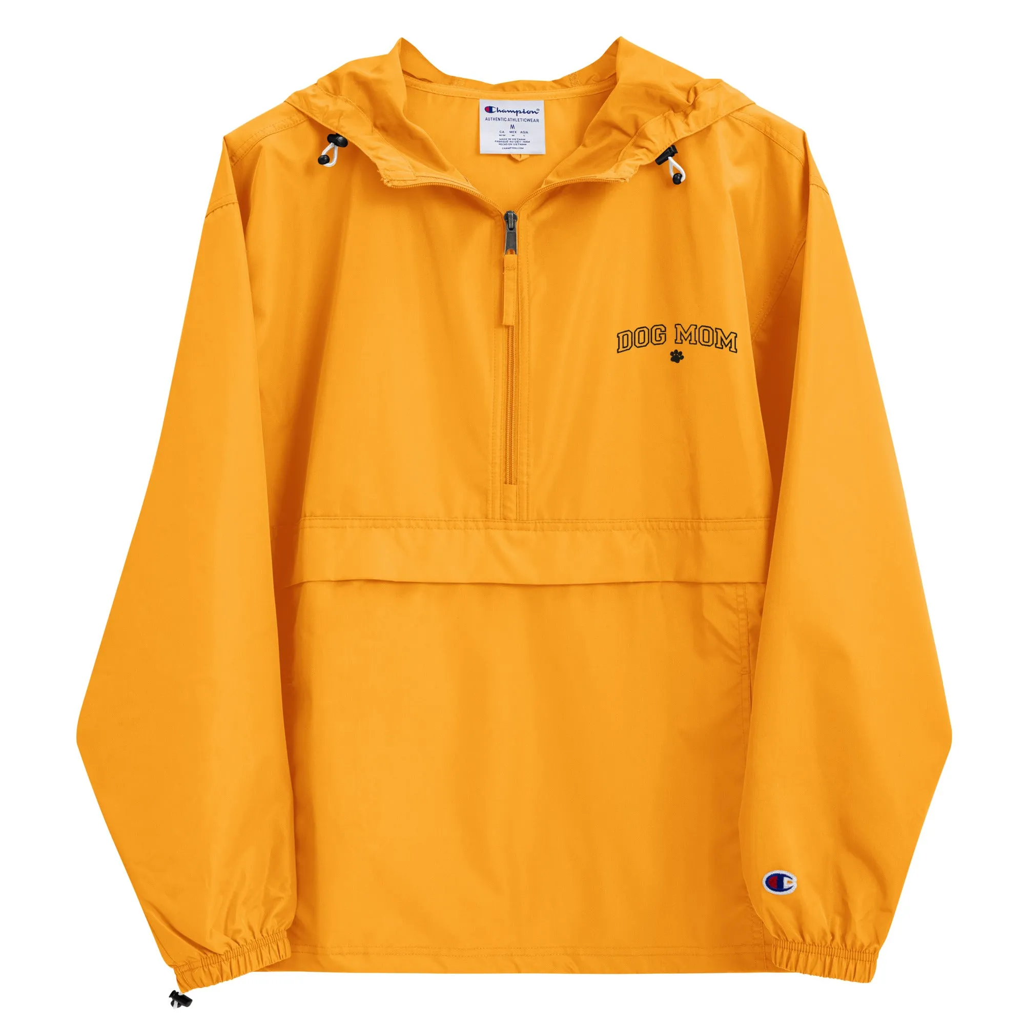 Embroidered Dog Mom Champion Packable Jacket