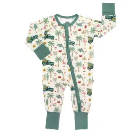 Emerson and Friends- Coastal Christmas Bamboo Convertible Baby Pajama (0-24m)
