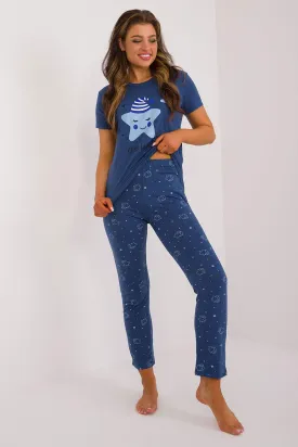 Factory Price short-sleeved t-shirt and pants womens pajamas