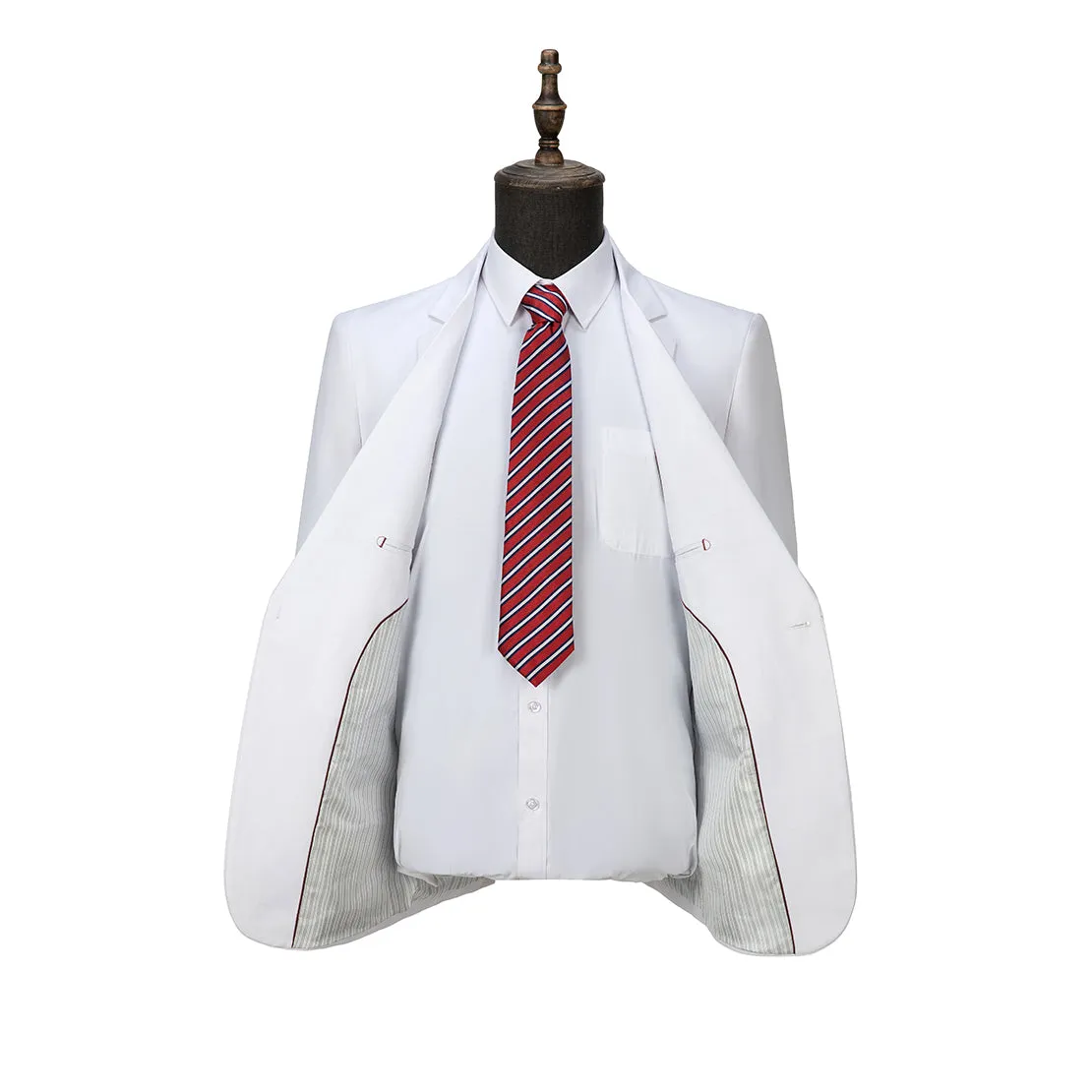 Fashion Men's 2 Piece Regular Fit Peak Lapel Flat Men's Suit (Blazer Pants)