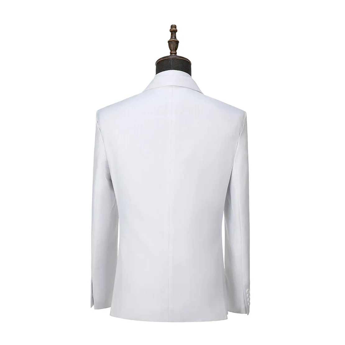 Fashion Men's 2 Piece Regular Fit Peak Lapel Flat Men's Suit (Blazer Pants)