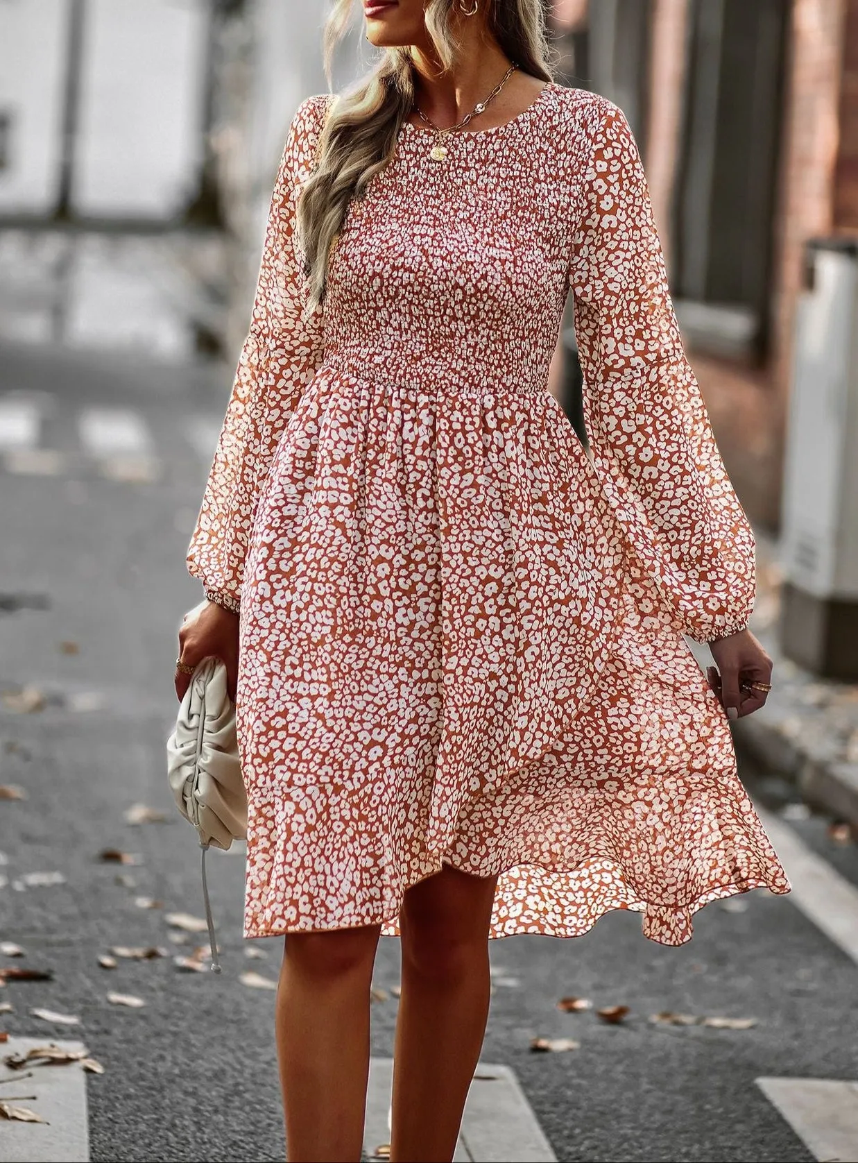 Fashion Round Neck Leisure Dress