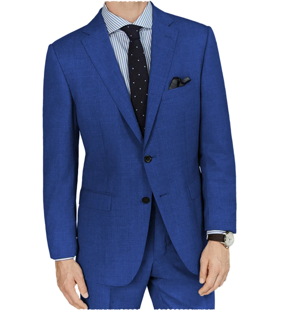 Formal 2 Pieces Mens Suit Flat Notch Lapel Tuxedos For Wedding (Blazer Pants)