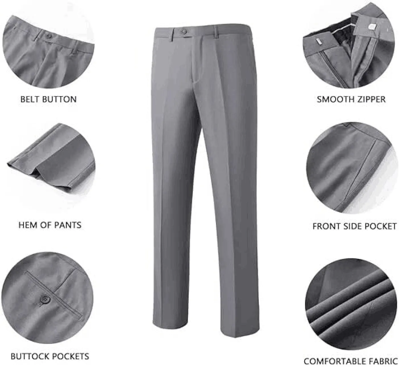 Formal 2 Pieces Mens Suit Flat Notch Lapel Tuxedos For Wedding (Blazer Pants)