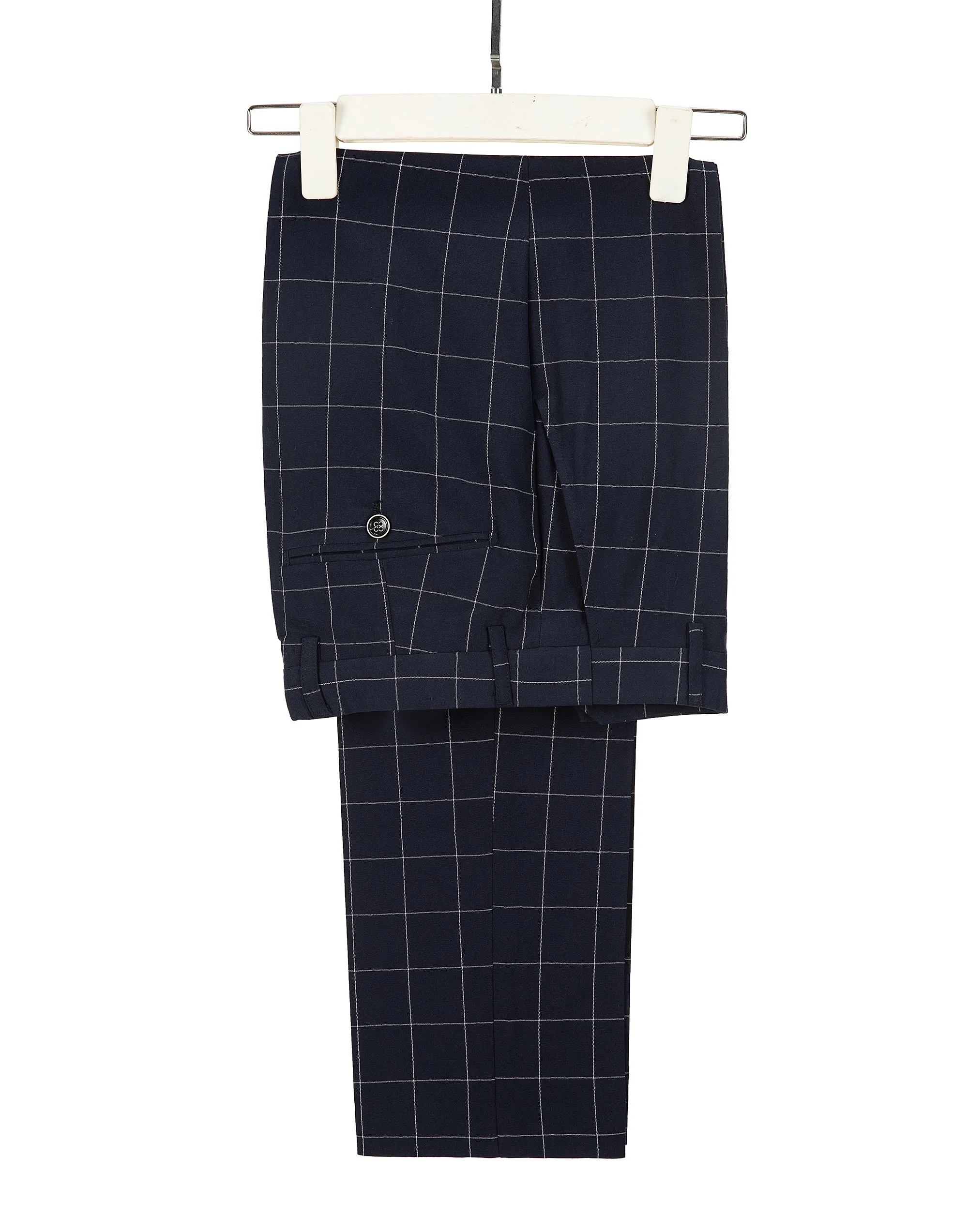 Formal Mens Suit 3 Pieces Business Plaid Solid Peak Lapel Tuxedos (Blazer Vest Pants)