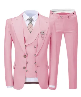 Formal Men's Suit 3-Pieces Peak Lapel Tuxedos (Blazer vest Pants)
