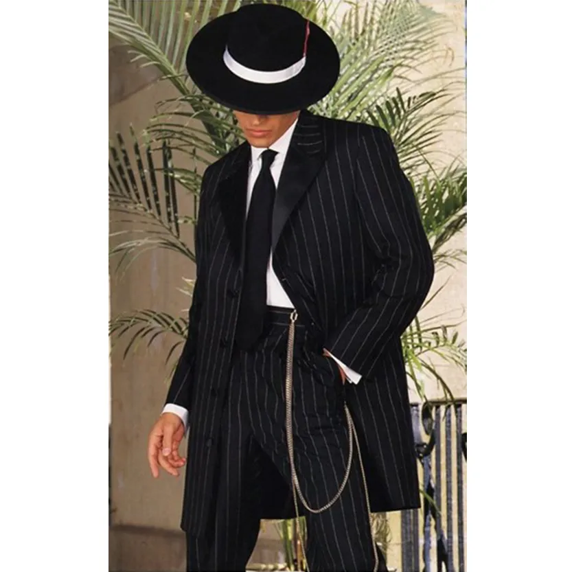 Funki Buys | Suits | Men's Cool Vintage Striped 2 Pcs Zoot Suits