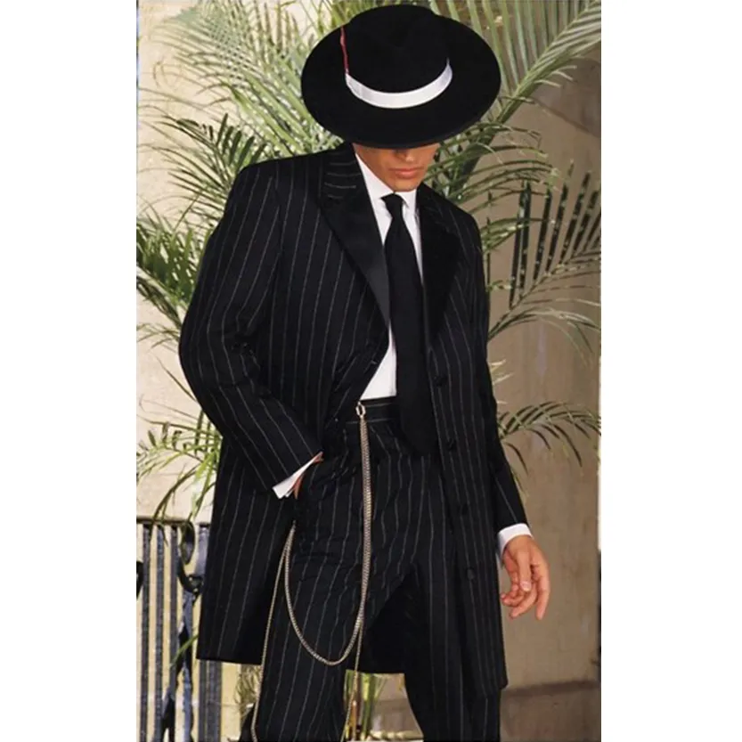 Funki Buys | Suits | Men's Cool Vintage Striped 2 Pcs Zoot Suits