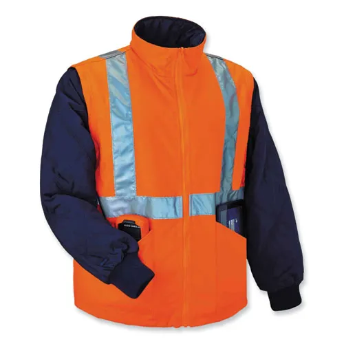 Glowear 8385 Class 3 Hi-vis 4-in-1 Jacket, 5x-large, Orange, Ships In 1-3 Business Days