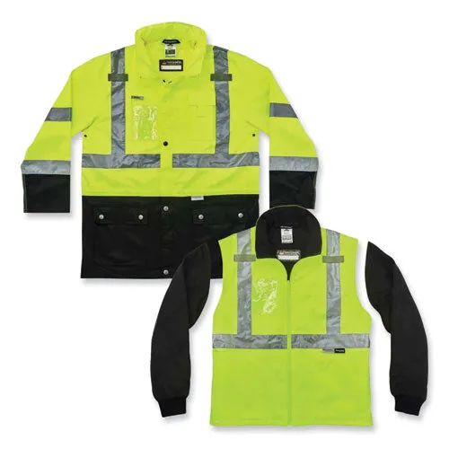 Glowear 8388 Class 3/2 Hi-vis Thermal Jacket Kit, 3x-large, Lime, Ships In 1-3 Business Days