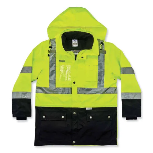 Glowear 8388 Class 3/2 Hi-vis Thermal Jacket Kit, Large, Lime, Ships In 1-3 Business Days