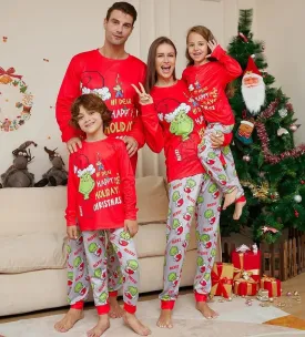GRC Cartoon Print Matching Christmas Family Pajamas
