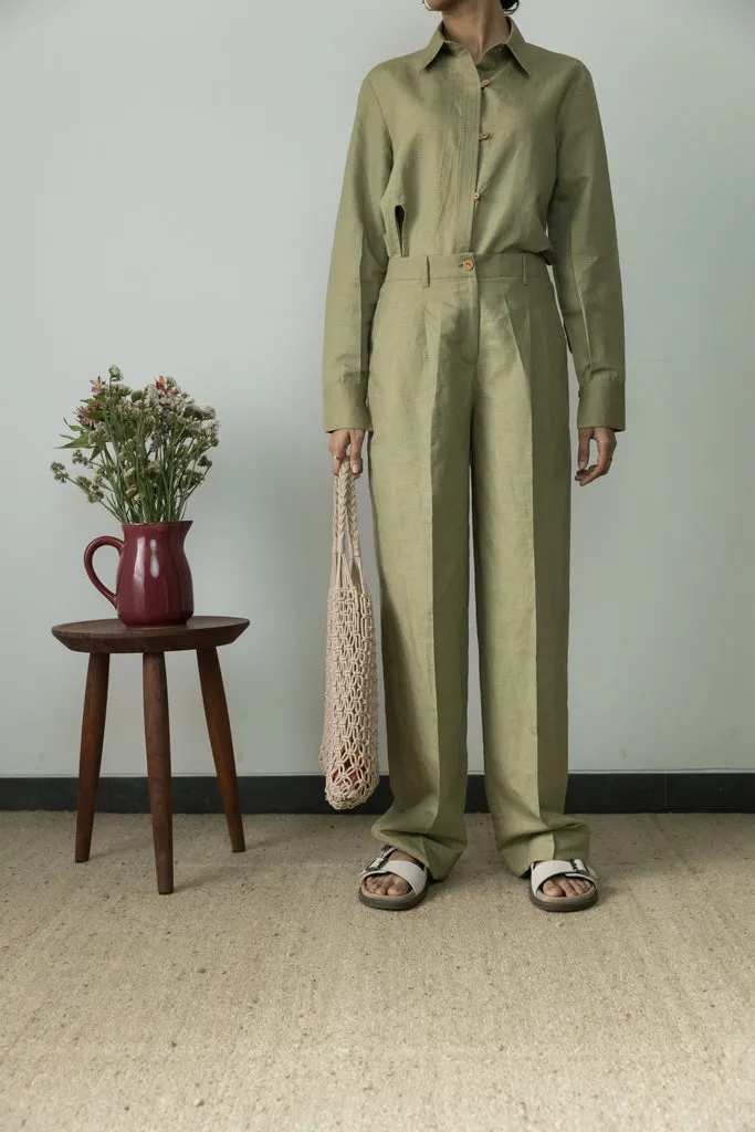Green Casual Pants