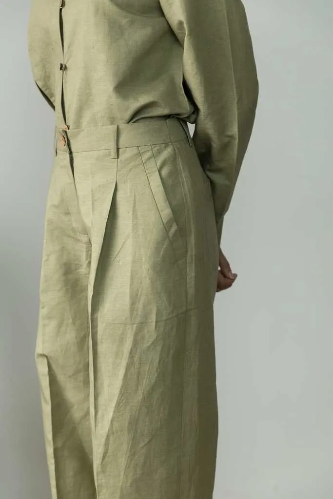 Green Casual Pants