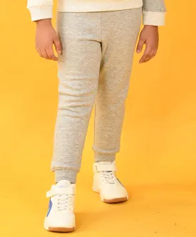 GREY MELANGE BOYS FLEECE JOGGER - GREY