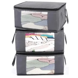 High-End Organizer Packaging Manufacturer with Zip-Lock Storage Bags for Underbed Storage - Leading in Hot Sales ( Set Of 3 )