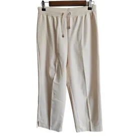 High Sierra Womens Sz S Pull On Wide Leg Cropped Track Pants Cream Ivory