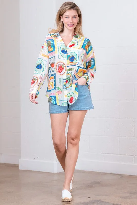Island Basket Button Up