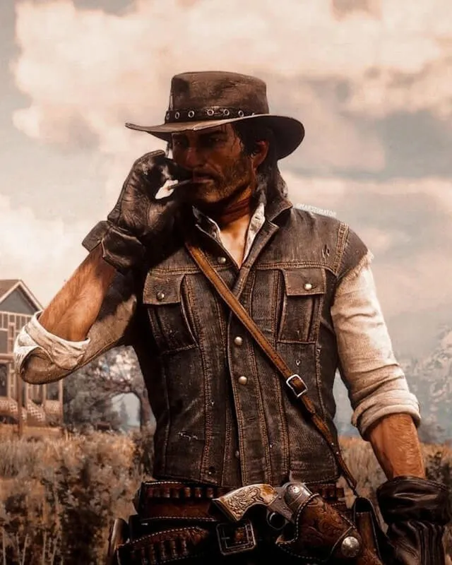 John Marston Dark Brown Vest RDR 2
