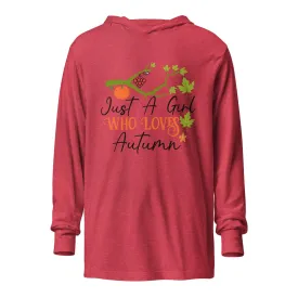 Just A Girl Hooded long-sleeve tee