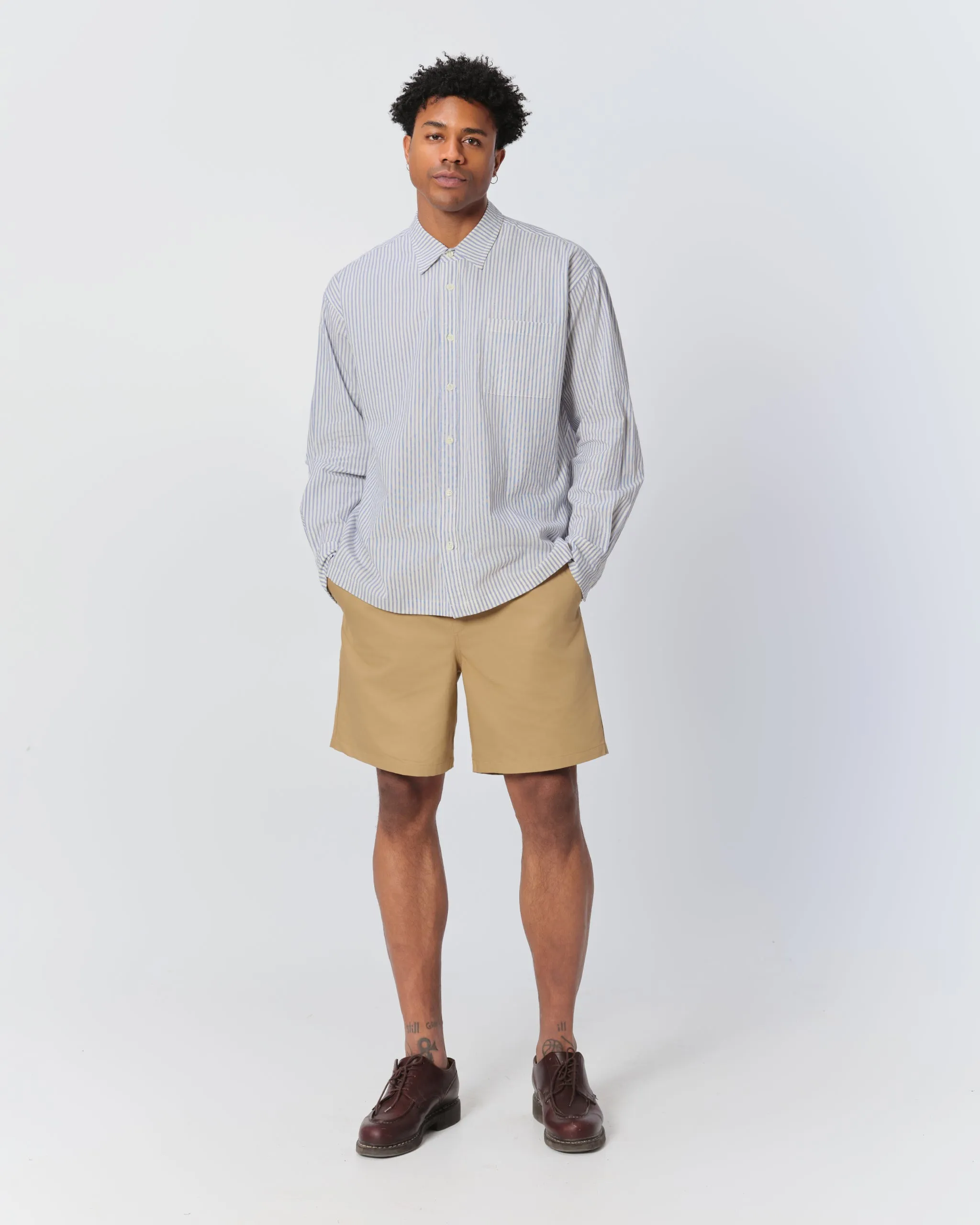 Khaki Herringbone Leisure Short