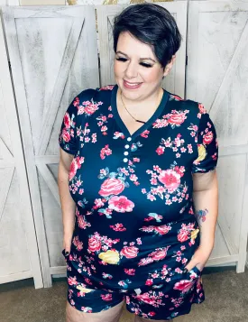 #L903 Sea Of Flowers Pajamas