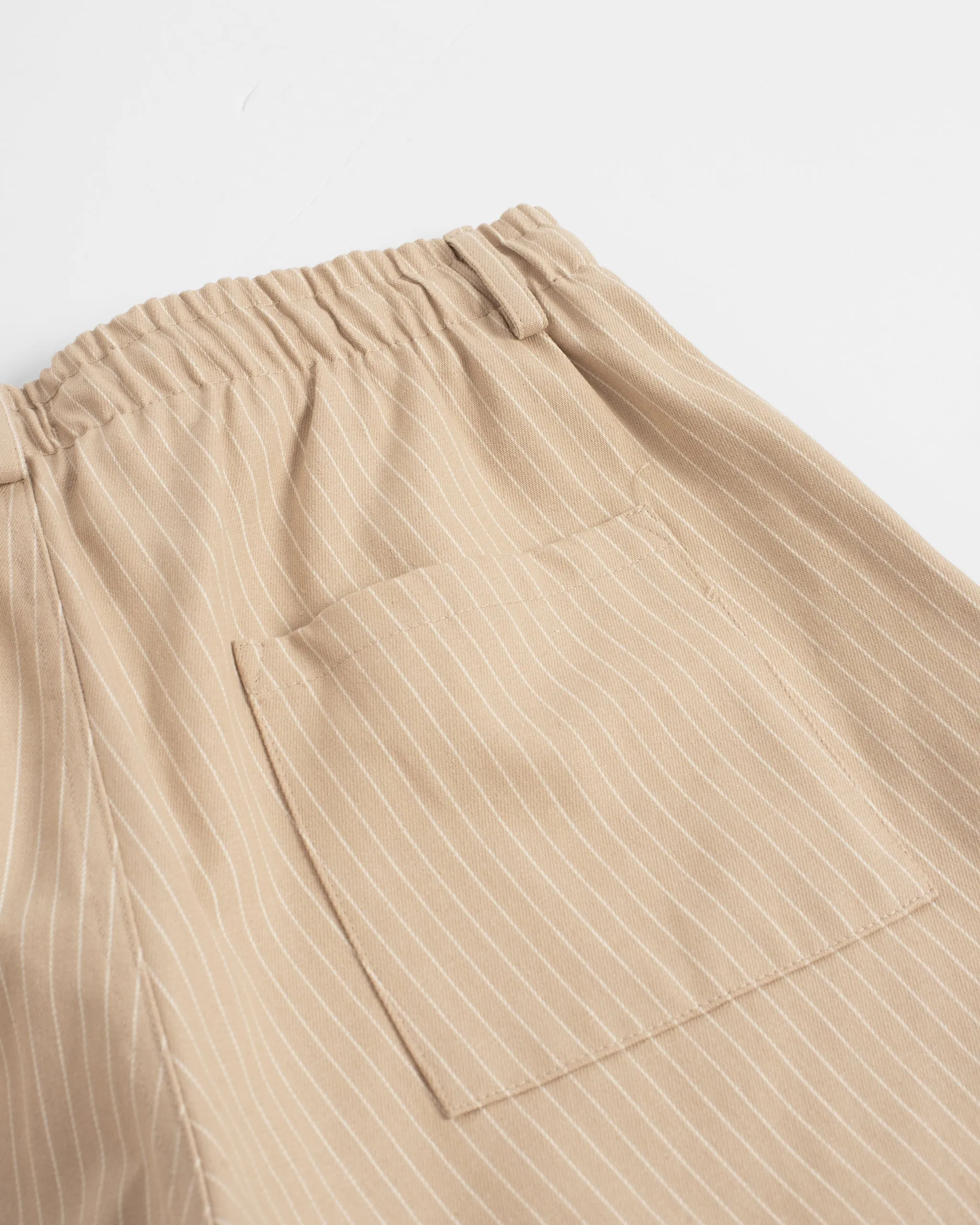 Latte Stripe Denim Leisure Short