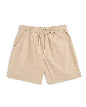 Latte Stripe Denim Leisure Short