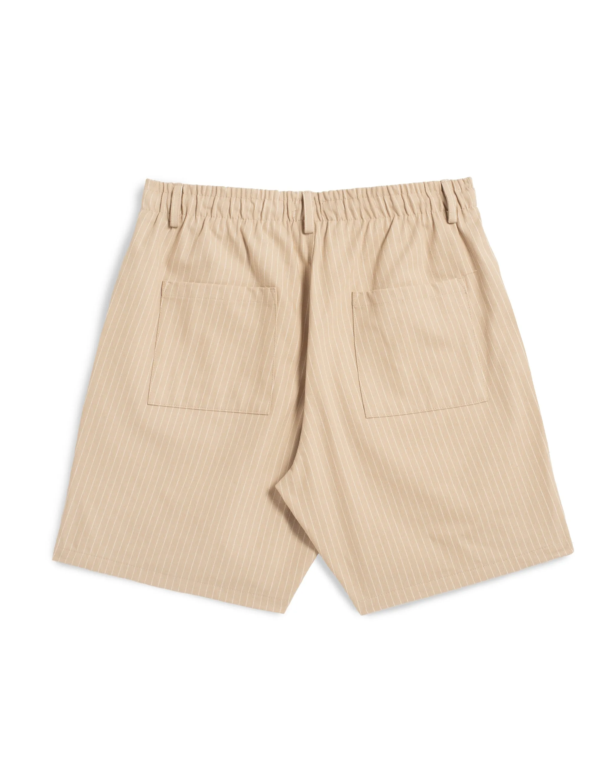 Latte Stripe Denim Leisure Short