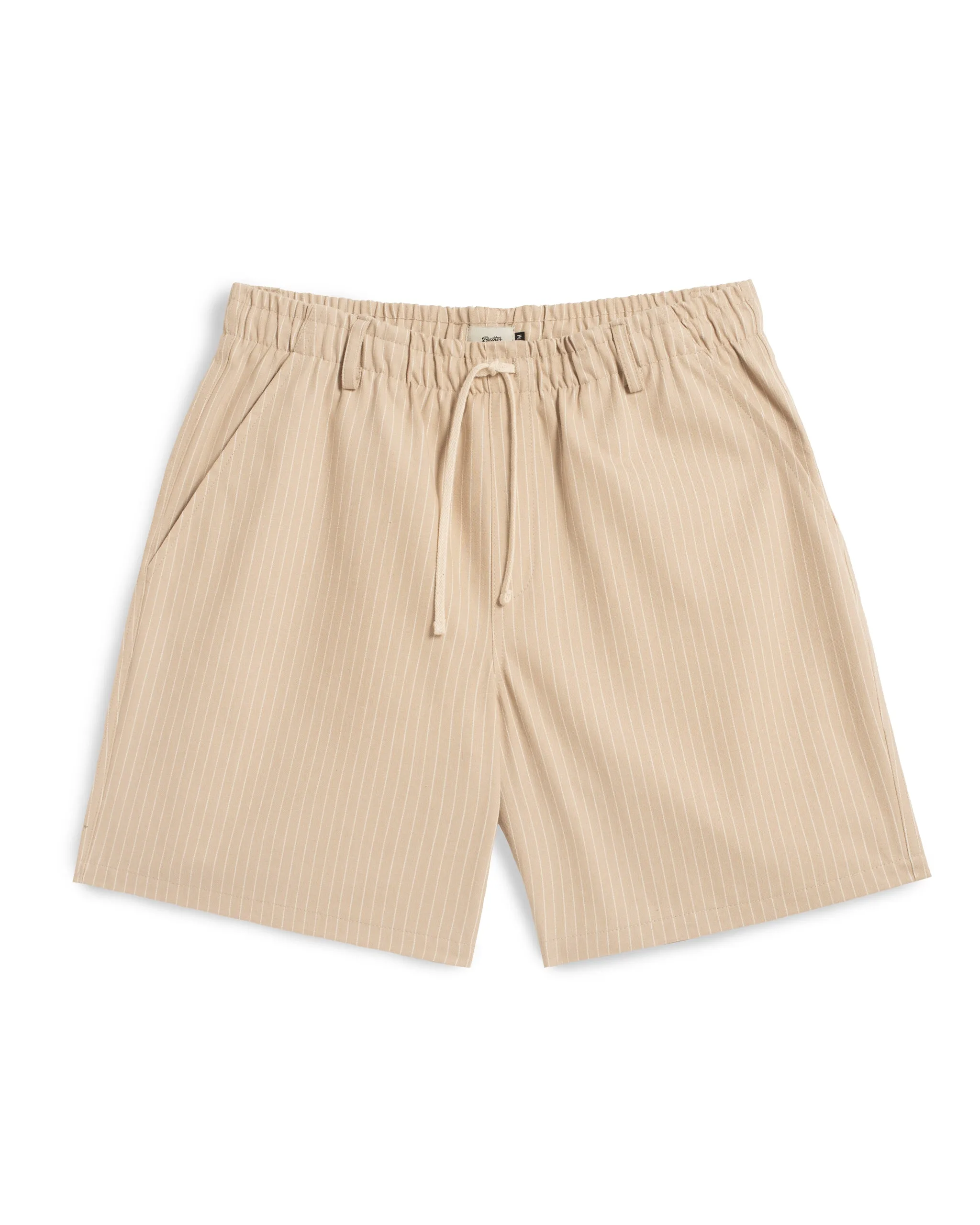 Latte Stripe Denim Leisure Short